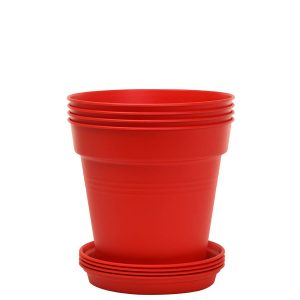 Red Flower Pot (Small Size)